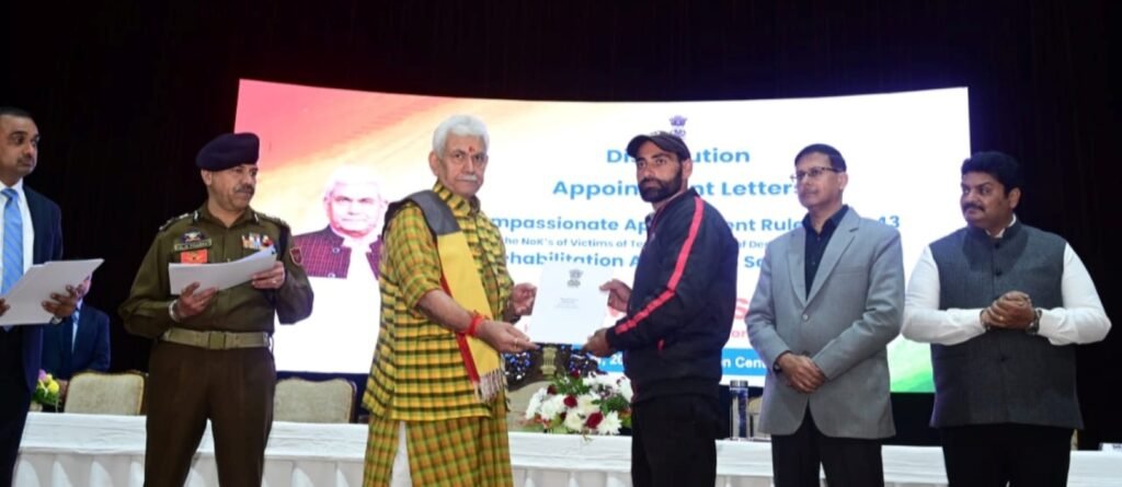 LG Manoj Sinha brings relief to 41 terror victim families with job appointments