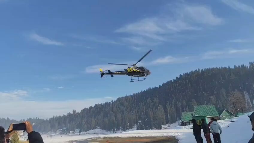 Helicopter services launched at Gulmarg to boost tourism