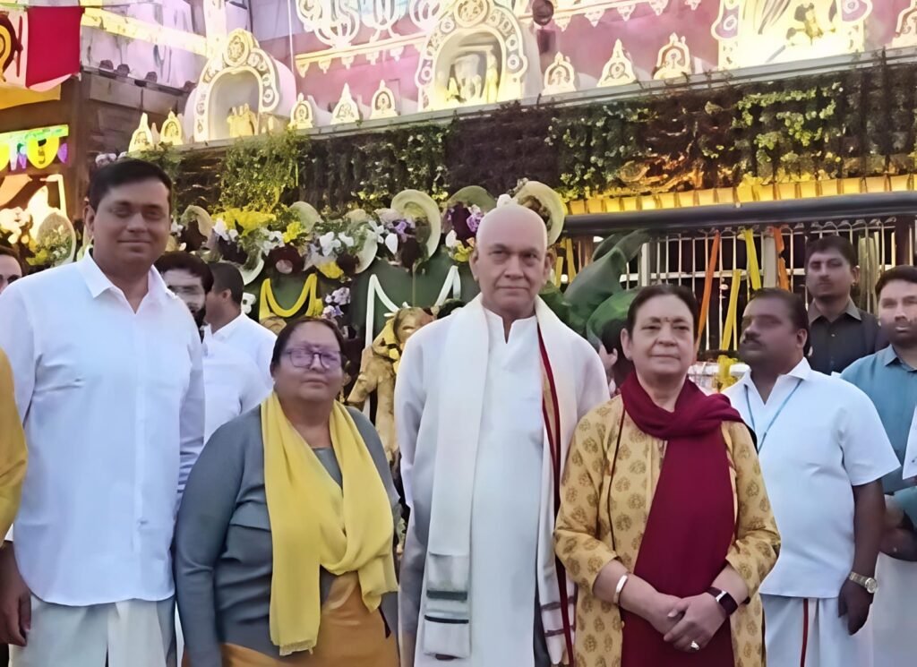 J&K LG Manoj Sinha prays at Lord Venkateswara Temple