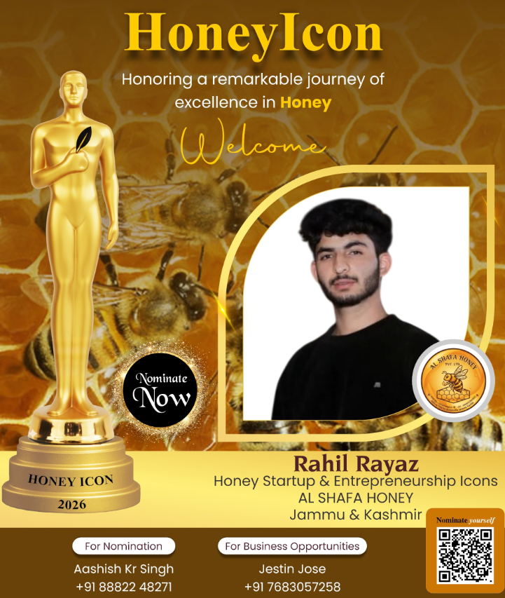 Progressive honey farmer Rahil Rayaz from J&K joins honey 2026 initiative
