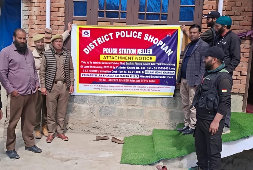 Shopian police seize ₹55 lakh house of alleged drug peddler