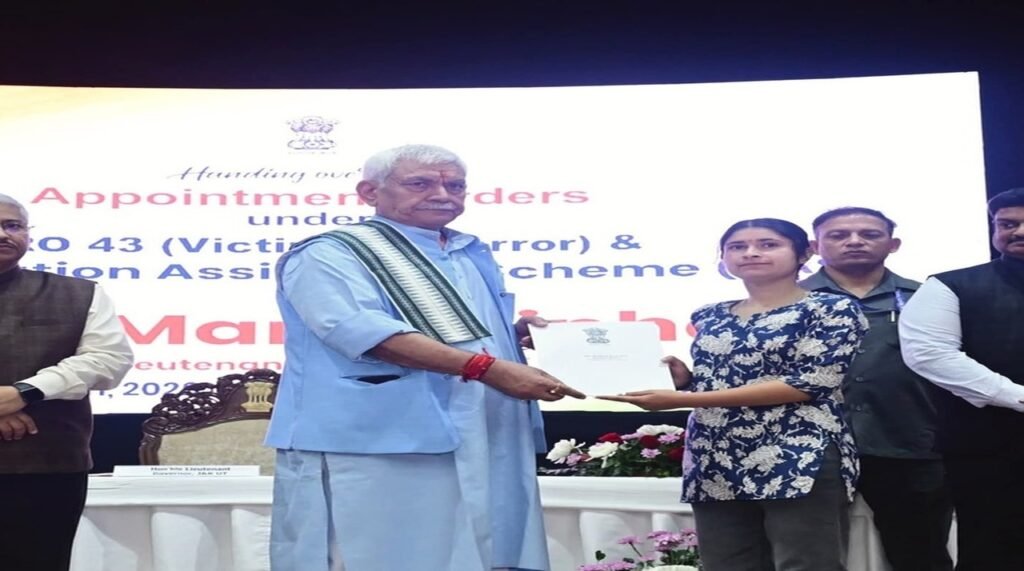 Jobs bring hope to terror victims families in J&K, LG Manoj Sinha calls it turning point