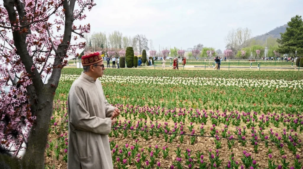 CM Omar Abdullah inaugurates Asia’s largest Tulip Garden in Srinagar