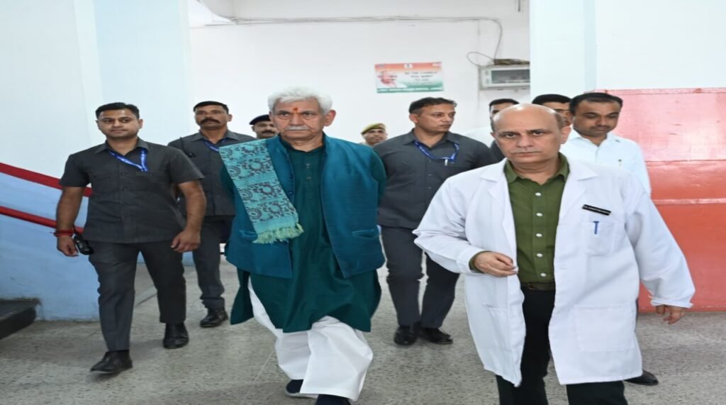 LG Manoj Sinha reviews Udhampur accident victims at GMC Jammu