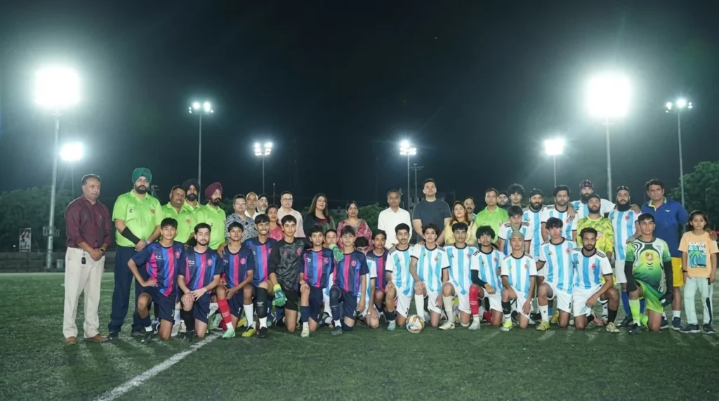 J&K hosts floodlit football friendly under 100-day ‘Nasha Mukt’ Campaign
