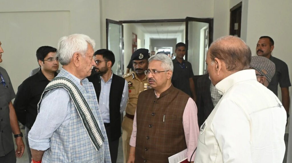 LG Manoj Sinha Reviews Yatri Niwas preparations in Srinagar