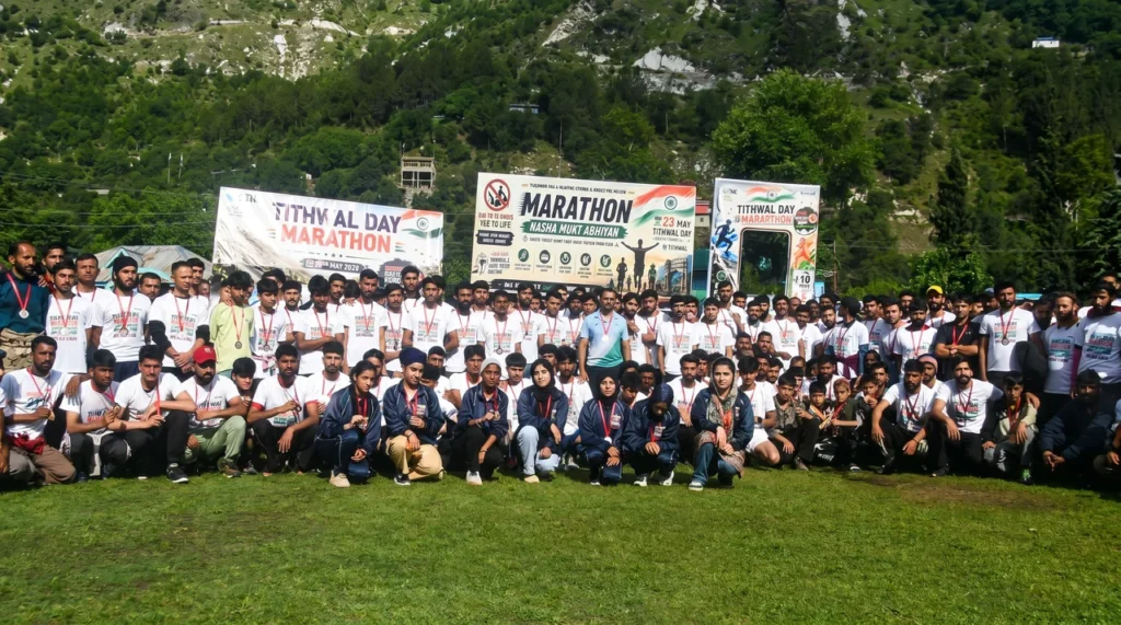 Tithwal Day 2026 Marathon spreads message of unity, courage and drug-free India