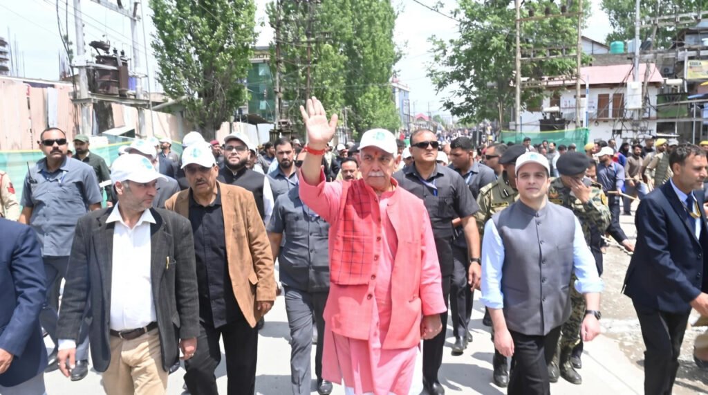 Manoj Sinha leads Budgam anti-drug Padyatra, launches ‘Parents Brigade’ against drugs