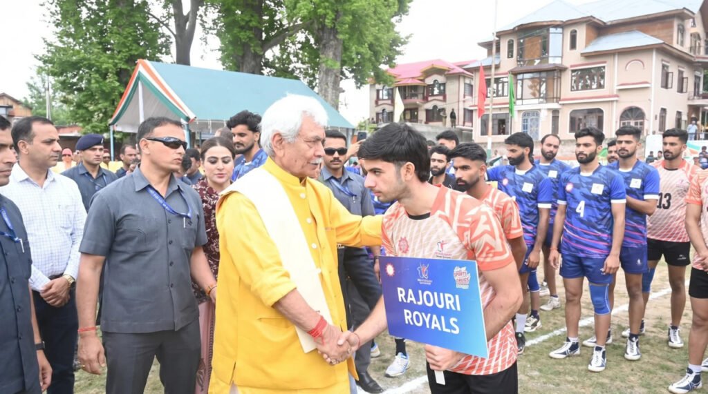 LG  Manoj Sinha ignites sporting spirit in Shopian with Volleyball League 2026