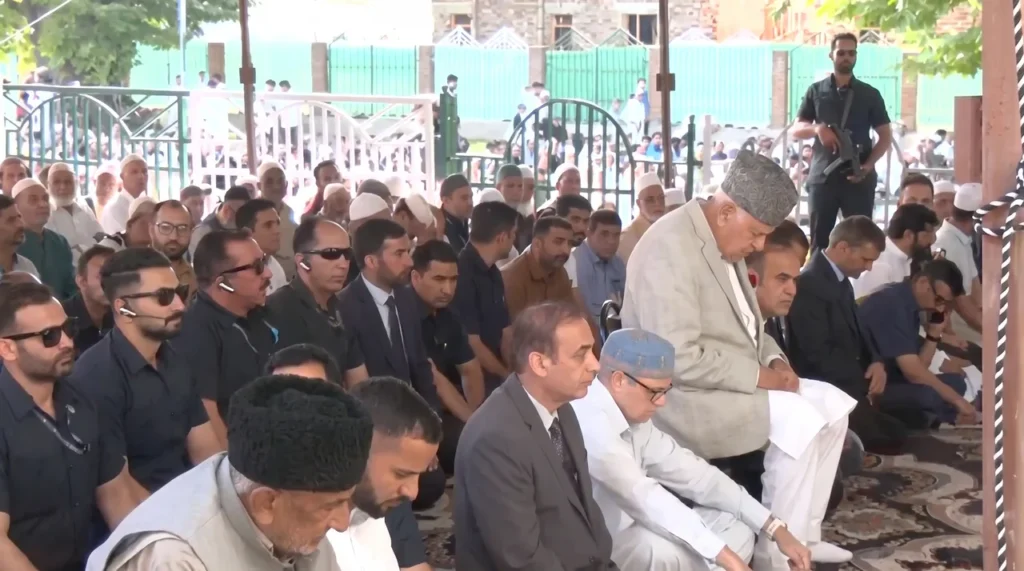 Omar Abdullah, Farooq Abdullah offer Eid-ul-Adha prayers in Srinagar