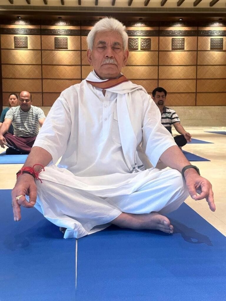LG Manoj Sinha extends greetings on International Day of Yoga, calls for healthier lifestyle