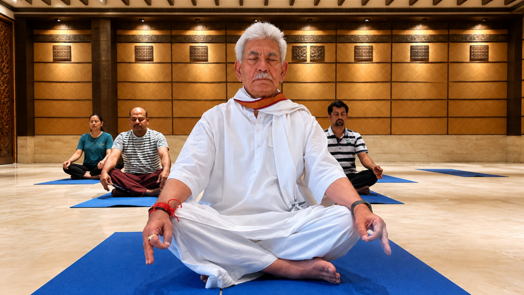 LG Manoj Sinha extends greetings on International Day of Yoga, calls for healthier lifestyle