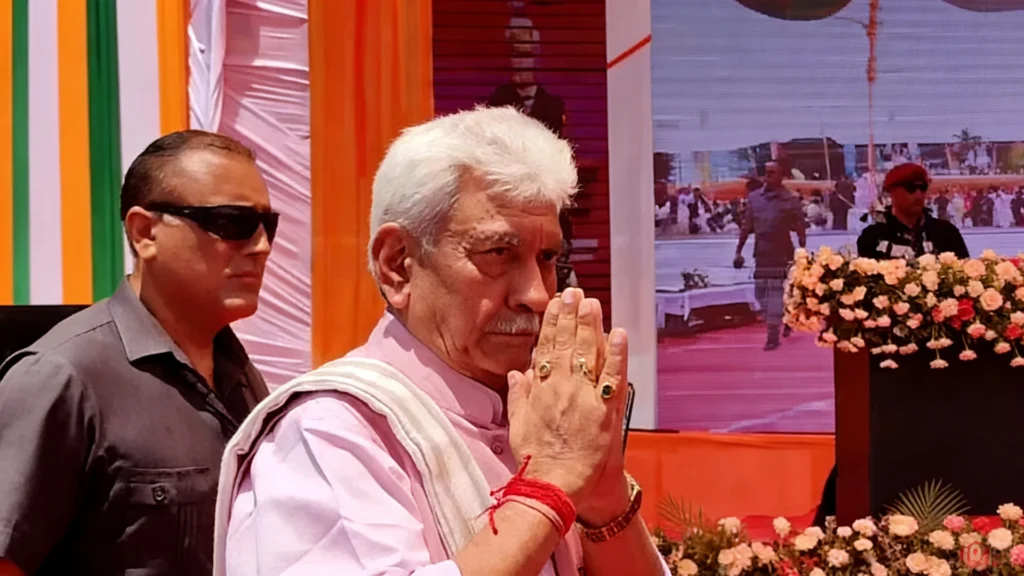LG Manoj Sinha arrives in Poonch for Nasha Mukt Jammu & Kashmir Campaign