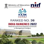IIM Jammu secures 19th Rank in IIRF India Rankings 2026