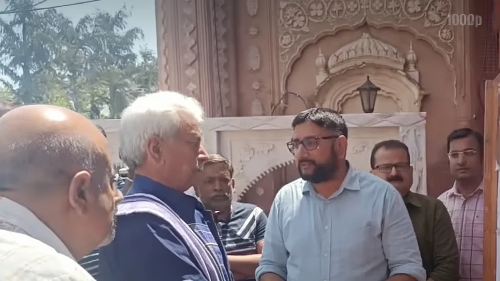 LG Manoj Sinha visits Mubarak Mandi, reviews situation after temple wall collapse