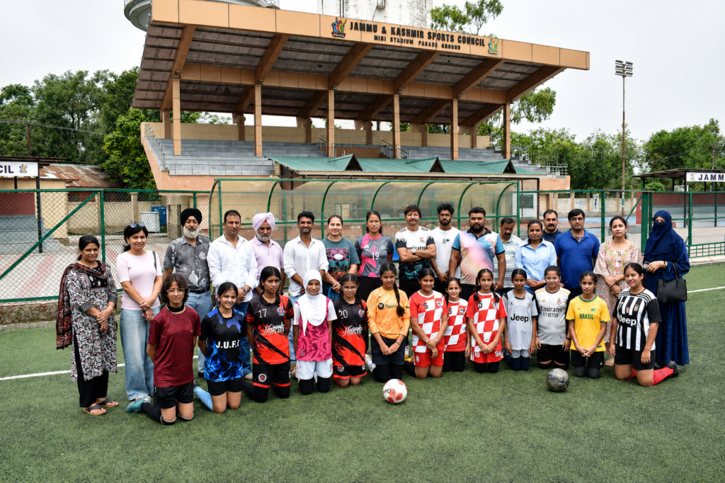 J&K Sports Council commences selection trials for Sub-Junior girls football team