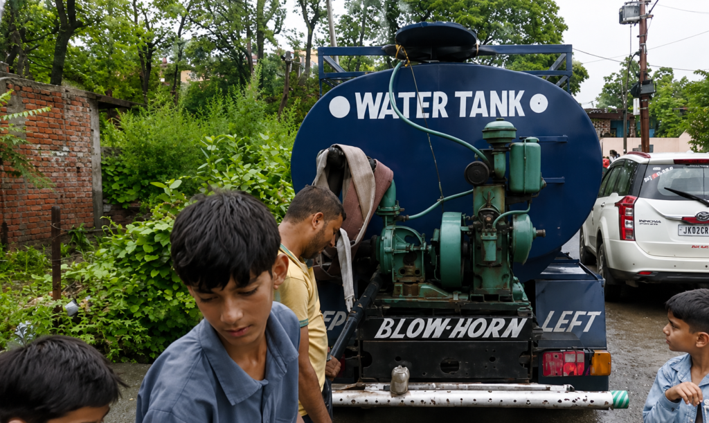 Flash floods disrupt drinking water supply in Poonch; water tankers deployed amid power outage