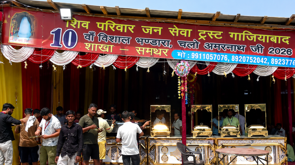 Free langar services welcome Amarnath Yatra pilgrims at Srinagar Yatri Niwas