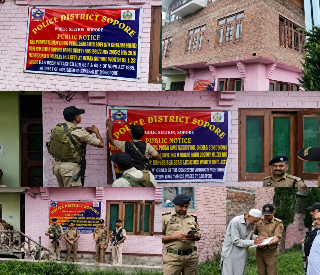 Sopore police attach ₹1.23 crore worth assets of alleged drug peddler in major anti-narcotics action