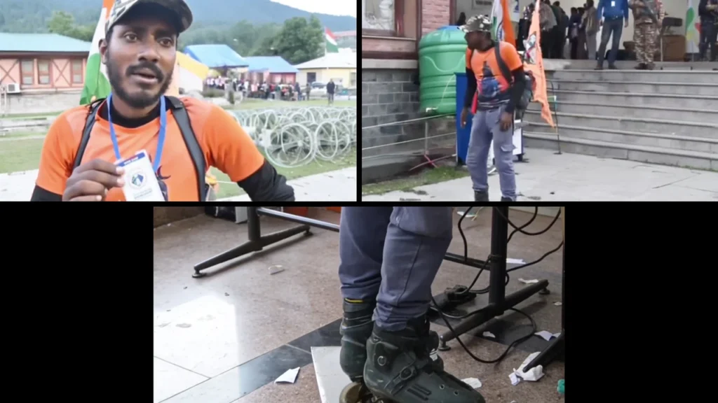 West Bengal devotee reaches Pahalgam on skates, inspires fellow pilgrims during Shri Amarnath Ji Yatra