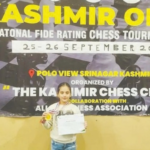 Young Kashmir talent shines: Naisha Handoo wins Gold in U-10 Chess