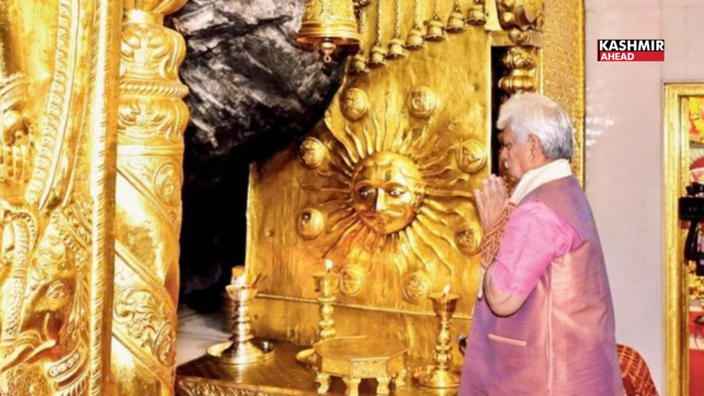 J&K LG Manoj Sinha seeks blessings at Vaishno Devi Shrine