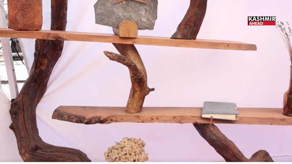 Khonmoh engineering graduate Mudassar Rashid turns natural wood into unique furniture and decor