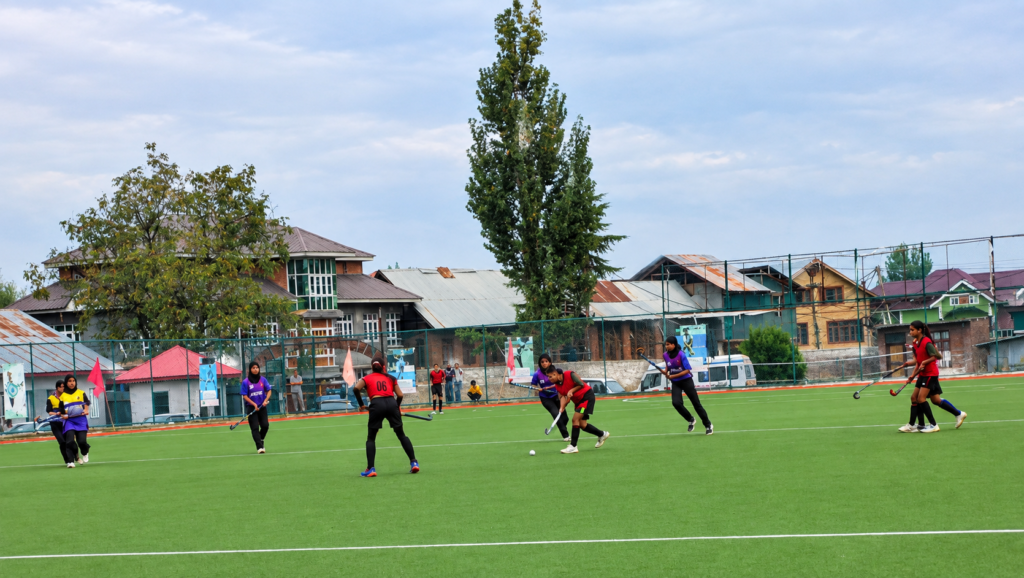 Young women Hockey stars take centre stage in Pulwama