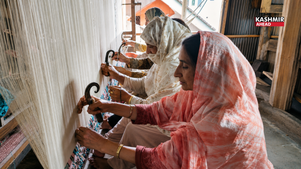 Rural Women in Tral’s Ladiyar village take up carpet weaving, reviving Kashmir’s handicraft legacy