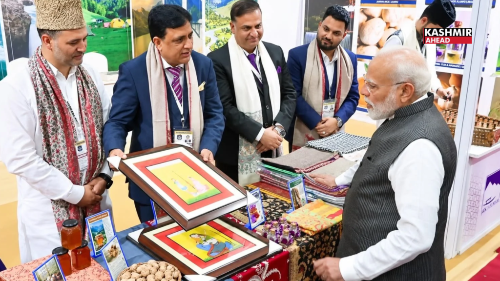 PM Modi visits J&K pavilion at Bharat Parv, tourism and culture take centre stage