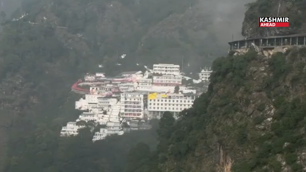 Vaishno Devi Bhawan illuminated as devotees arrive in Katra ahead of navratri